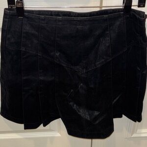 Free People Black Faux Suede Skirt